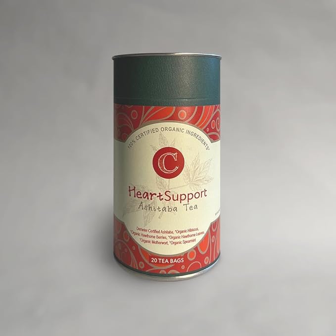 Dr. Cowan’s Garden Organic Ashitaba Hibiscus Tea, 20 Tea Bags - Supports Healthy Heart and Blood Pressure, Calming Caffeine-Free Herbal Blend for Health and Well-Being, Ashitaba Herbs Grown in the USA