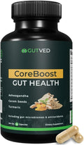 Bloating & Gas Relief Probiotic for Women & Men | 9-in-1 Gut & Digestive Support with Probiotics, Prebiotic Inulin, Turmeric, Ginger & Fennel | Daily Plant-Based Capsules, 60 Count
