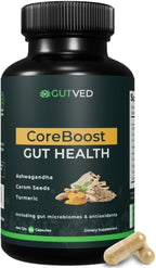 Bloating & Gas Relief Probiotic for Women & Men | 9-in-1 Gut & Digestive Support with Probiotics, Prebiotic Inulin, Turmeric, Ginger & Fennel | Daily Plant-Based Capsules, 60 Count