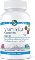 Nordic Naturals Pro Vitamin D3 Gummies, Wild Berry - 120 Gummies - 1000 IU Vitamin D3 - Great Taste - Healthy Bones, Mood & Immune System Function - Non-GMO - 120 Servings