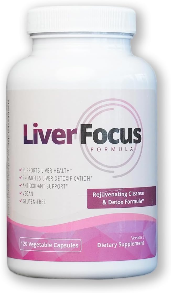 JJ Smith Liver Focus – Liver Cleanse Supplement with Milk Thistle, Alpha Lipoic Acid, Turmeric, Dandelion Root & Artichoke – Supports Active Liver, Fat Metabolism, Digestion, Energy,& Clearer Skin
