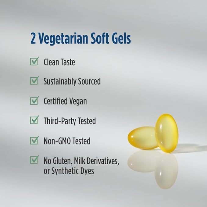 Nordic Naturals Vegan Prenatal DHA, Unflavored - 60 Soft Gels - 500 mg Plant-Based DHA - Supports Brain Development in Babies & Healthy Pregnancy - Non-GMO - 30 Servings