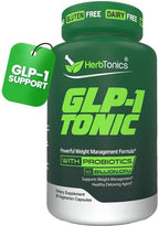 Herbtonics GLP‑1 Tonic – Natural GLP‑1 Support with Apple Cider Vinegar, BHB Salts, Probiotics & Turmeric – Supports Appetite, Weight, Metabolic Balance, Gut Health & Energy – 60 Vegan Capsules