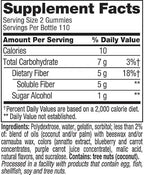 Vita Fiber Well Gummies, Sugar Free, Peach, Raspberry & BlackBerry Flavors, 220 Count, Pack of 1