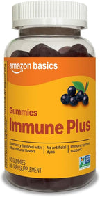 Amazon Basics Immune Plus Elderberry Gummy, 60 Count