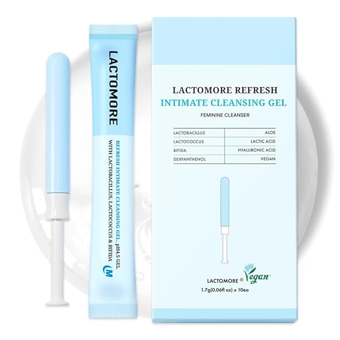 Refresh Intimate Cleansing Gel | 10 Days Care | Intimate Odor Remover | 3 Probiotics Gel | pH Balanced (0.06 Fl Oz (Pack of 10))