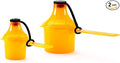 The Scoopie Supplement Container, To-Go Scoop, & Funnel System for Pre Workout Powder & Protein, Spill Proof Holder Dispenser, Gym & Shaker Bottle Travel Accessory, 2 Pack ORANGE (25cc 25mL 80cc 80mL)
