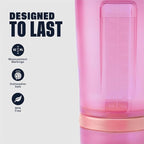 BlenderBottle Shaker Bottle with Pill Organizer and Storage for Protein Powder, Classic V2 ProStak System, 22-Ounce, Pink