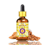 dève herbes Almond Oil (Prunus dulcis) with Glass Dropper | Cold Pressed | Pure | Natural | For Diluting Essential oils | For Skin & Massage | Non-Sticky | Lightweight | Unisex | 15ml (0.50 oz)