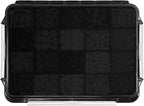 20 Compartment Large Pill Case with Airtight Seal - Silicone Gasket Waterproof Med Box with Medication Map, Medical Alert Card (Black, 1 Pack)