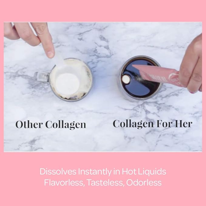 Collagen For Her: Unflavored Collagen Peptides Powder - Hydrolyzed Collagen Protein Supplement for Women | Vital for Hair, Skin, Nails, Gut Support, Paleo, Keto (41 Servings)