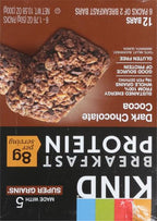 KIND Breakfast Protein Bars,Dark Chocolate Cocoa,Healthy Snacks,Gluten Free,8g Protein,6 Count (Pack of 2)