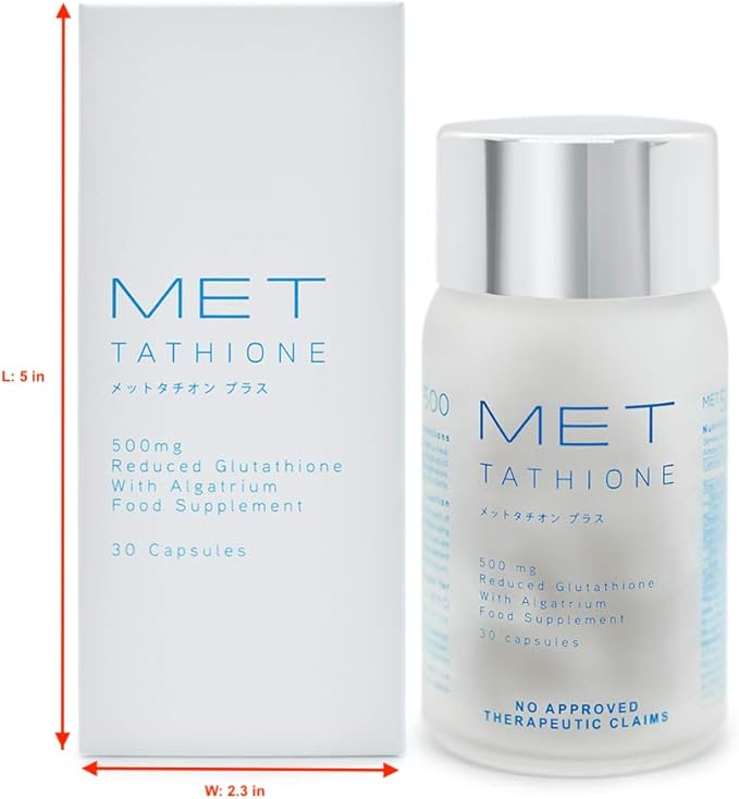 MET 500500mg Glutathione with Algatrium Softgel Capsules, White