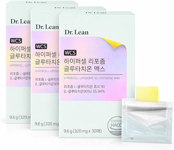Dr. Lean Liposomal Glutathione – Hypercelle Max Strips with Milk Thistle, Collagen & Hyaluronic Acid | Fast-Melt ODF, Antioxidant, Skin & Liver Support, K-Beauty, Made in Korea (30 Strips × 3 Packs)