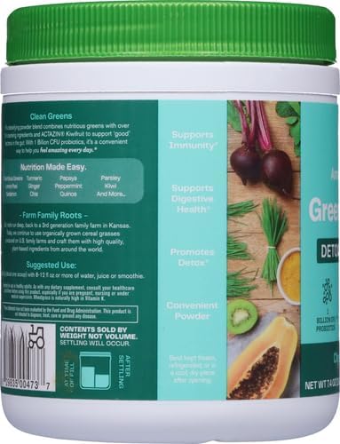 Amazing Grass Greens Blend Detox & Digest: Cleanse with Super Greens Powder, Beet Root Powder, Digestive Enzymes, Prebiotics & Probiotics, Clean Green, 30 Servings (Packaging May Vary)