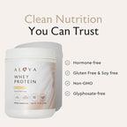 Alaya Naturals - Grass Fed Whey Protein Powder - Vanilla Flavor, All Natural, Hormone Free - 20g Protein per Serving - Non-GMO, rBGH Free, Gluten Free - Great Source of BCAA