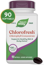 Nature’s Way Chlorofresh Chlorophyll Concentrate Softgels, Chlorophyllin Copper Complex, Internal Deodorant Supplement, Supports Healthy Skin and Detox Pathways*, 90 Softgels (Packaging May Vary)
