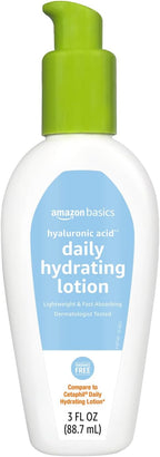 Amazon Basics Hyaluronic Acid Face Moisturizer, Hydrating, Oil-Free, Fragrance Free, Dermatologist Tested, 3 Fluid Ounces (1-Pack)
