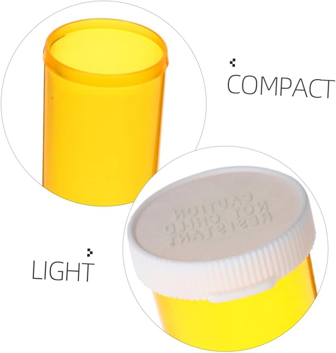 20pcs Pill Travel Pill Box Small Bottles Vitamin Storage Organizer Plastic Medication Containers