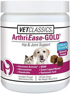 Vet Classics ArthriEASE-Gold Advanced Joint Support for Dogs, Cats, – Supports Pet Flexibility, Discomfort – Helps Improve Dog Joint Movement, Cat Cartilage Health - Includes Antioxidants – 120 Ct.