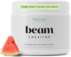 Beam Creatine Monohydrate Powder – 5g Micronized Creatine Monohydrate, Flavored Creatine for Women & Men, Muscle Strength, Growth & Cognitive Support, Watermelon Flavor, 30 Servings