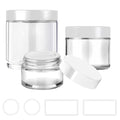 Tecohouse Glass Jar with Lids, 1 oz, 2 oz and 4 oz Glass Jars with Lids & Stickers, Reusable Travel Containers for Creams, Lotion, Cosmetic - 3 pack