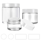 Tecohouse Glass Jar with Lids, 1 oz, 2 oz and 4 oz Glass Jars with Lids & Stickers, Reusable Travel Containers for Creams, Lotion, Cosmetic - 3 pack