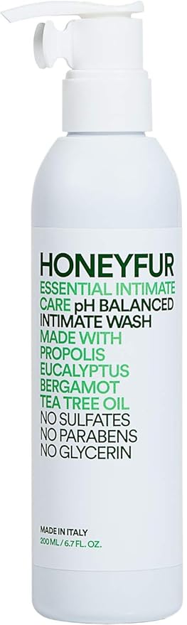 HONEYFUR pH Balanced Feminine Wash | Gentle Cleanser For Sensitive Skin | Natural Intimate Area Hygiene Wash – Sulfates & Paraben Free – Soothing, Refreshing, Calms Irritation – 200 ML / 6.7 FL OZ