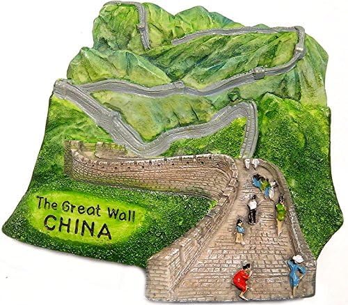 WitnyStore Tiny 2¾" The Great Wall of China - Miniature Hand Made Painted Resin 3D Asia Landmark Tourist Attractions Decorative Refrigerator Fridge Magnets Décor Collectible Traveler Souvenirs Gifts
