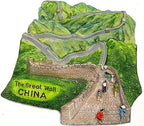 WitnyStore Tiny 2¾" The Great Wall of China - Miniature Hand Made Painted Resin 3D Asia Landmark Tourist Attractions Decorative Refrigerator Fridge Magnets Décor Collectible Traveler Souvenirs Gifts