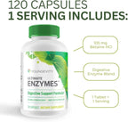 Youngevity Ultimate Enzymes® - Multi Enzymes for Digestion, Gas & Bloating Relief - Betaine HCl, Ox Bile, Pancreatine 10X, Papain 6M, Pepsin 1:3000 (120 Capsules - 4 Pack)
