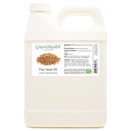 GreenHealth Flaxseed Oil 32 fl oz – 100% Pure & Natural Carrier Oil, Cold Pressed, Bulk Size for DIY Skincare, Hair Care, Massage & Essential Oil Blends – Plastic Jug