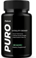 Puro Vitality Boost - Puro Pills Premium Blend Supplement Maximum Strength Daily Natural Vitamins Booster Capsules, Pure Performance Support Advanced Formula Overall Health Wellness (60 Capsules)