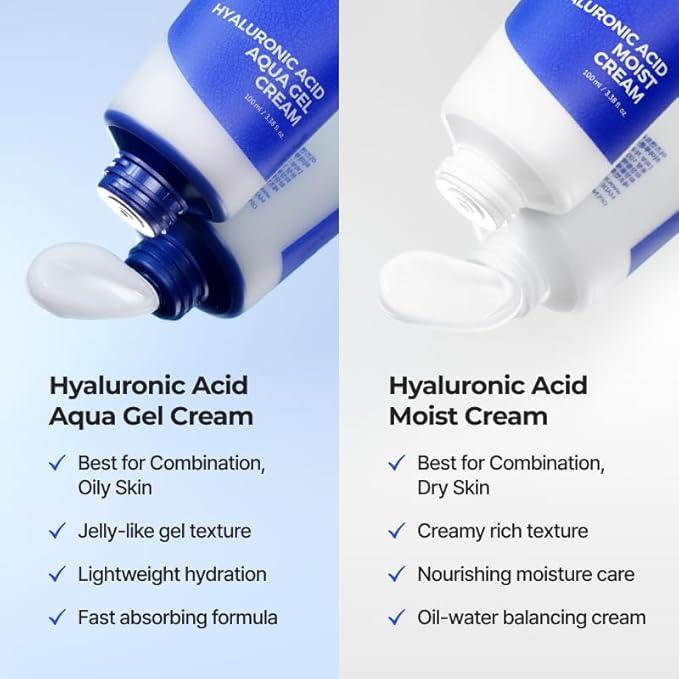 IsNtree Hyaluronic Acid Aqua Gel Cream 100ml, 3.38 fl oz | Korean Skincare | Lightweight Moisturizer | Quick-Absorbing Hydration | For Oily to Combination Skin