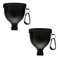 2 Pack Protein Powder Container to Go - Mini Funnel with Keychain and Keyring, Water Bottle Funnel for Shakers (100ml)