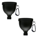2 Pack Protein Powder Container to Go - Mini Funnel with Keychain and Keyring, Water Bottle Funnel for Shakers (100ml)
