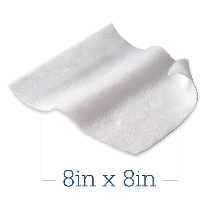 Essential Bath Cleansing Washcloths - 30 Package, 240 Cloths - Fragrance Free no Rinse Bathing Wipes, Ultra-Soft and Thick Medium Weight Cloth