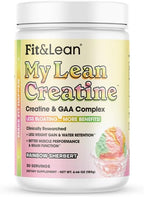 Fit & Lean Creatine for Women, My Lean Creatine Powder Complex with GAA, Muscle Performance, Cognitive Function and Less Bloating, Reduced Water Retention (6.46 Ounce (Pack of 1), Rainbow Sherbert)