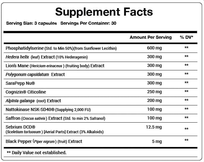Zenos Health MoodZen Mood Support & Cortisol Reducer Supplement – Powerful Focus Supplement – Natural Formula to Enhance Mind Clarity - Made in USA, 90 Caps