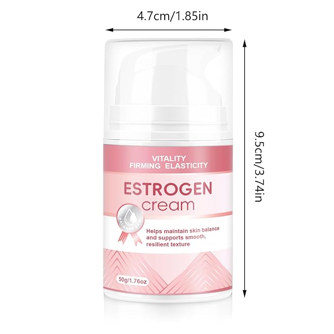 Estrogen Cream for Face, Estriol Face Cream, Natural Bioidentical Progesterone Cream for Menopause Relief, Moisturizers,Hormone Balance,kin Firmness & Hyaluronic Acid 1.76 fl. Oz