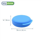EZY DOSE Daily Round, Portable On-The-Go Pocket Pharmacy, Pill Box, Organizer and Vitamin Containers, Snap Shut Lids, Perfect for Traveling, Blue and Purple, 2 Pack, BPA Free