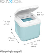 Equadose Magnetic Silicone Storage Container, Modular Supplement & Travel Organizer, Reusable Soft Silicone Vitamin Jar, Fridge-Mountable, Deep Capacity, Secure Flip Lids, Teal, BPA-Free