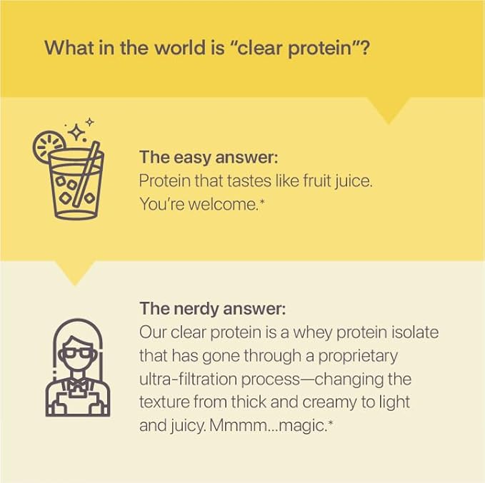 Oath Nutrition Clear Whey Isolate Protein Powder, Frosty Lemonade, 20g Complete Protein per Serving, No Added Sugar, Grass-Fed, 18 Servings