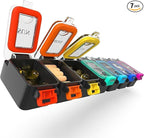 Weekly Pill Organizer 1 time a Day – Pill Box 7 Day with Enhanced Waterproof Seal, Large compartments Hold Big Vitamins & Supplements, Upgraded Locking lids, for Home & Travel use, Durable Hard case