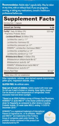 Nature's Way Extra Strength(1) Fortify Probiotic,Probiotics for Digestive Health,Prebiotics,50 Billion Live Cultures,Digestive & Immune Health Support*,30 Capsules,(Pack of 2)