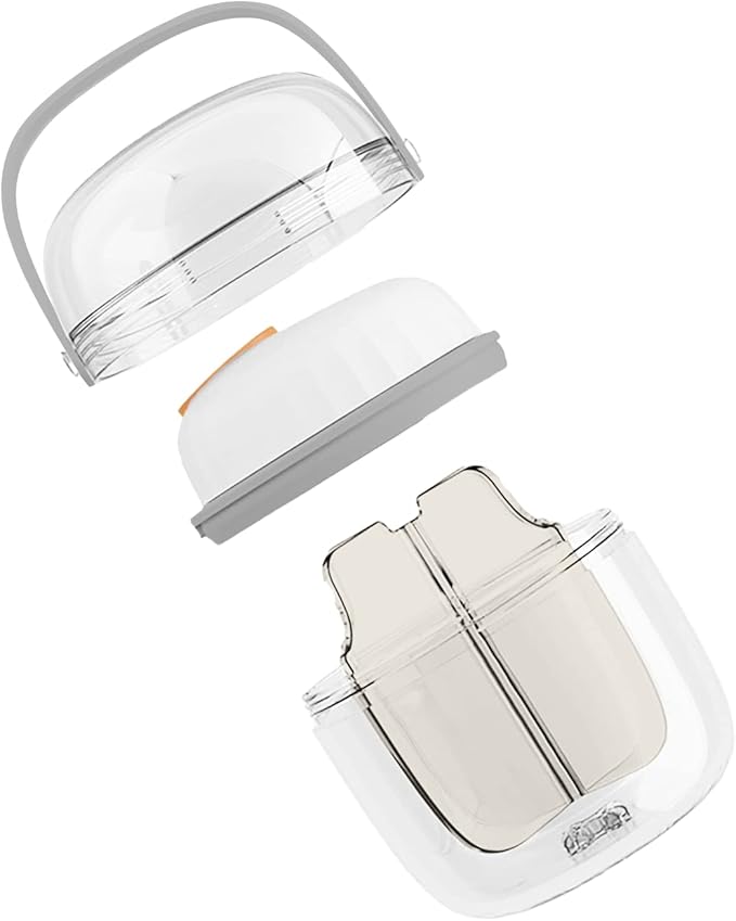 Mini Pill Dispenser Organizer Bottle, Daily Travel Medication Box with Secure Closure (Mini - White)