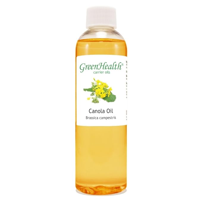 GreenHealth Canola Seed Carrier Oil – 4 fl oz (118 ml) – 100% Pure Cold Pressed Oil