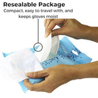 Aqua Wash Reusable Gloves - Medical Grade Pre-Moistened Cleansing Wipes - No Water, Soap, Rinsing or Drying Necessary – All Skin Types – Hypoallergenic - Pack of 12 Gloves
