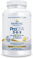 Nordic Naturals ProEFA 3-6-9, Lemon Flavor - 180 Soft Gels - 565 mg Omega-3 - EPA & DHA with Added GLA - Healthy Skin, Cognition, & Positive Mood - Non-GMO - 90 Servings