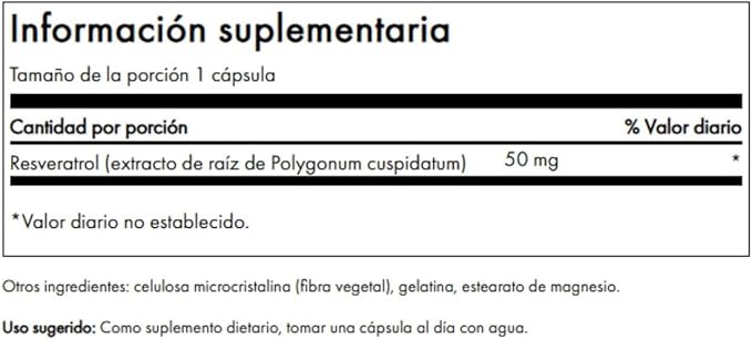 Swanson Resveratrol 50 50 Milligrams 30 Capsules